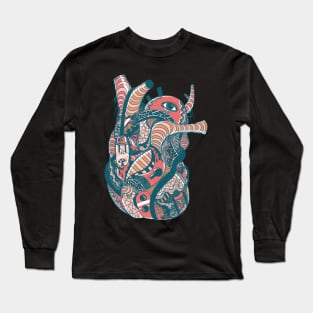 Teal Salmon Light Heart Long Sleeve T-Shirt